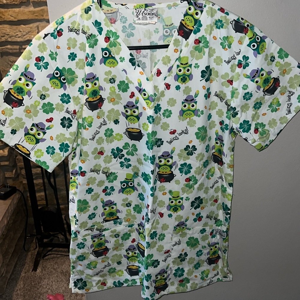 Feeling Lucky Scrub Top.